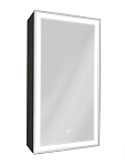 Зеркало-шкаф Mirror Box black Led 350х650 правый 250_100_Array